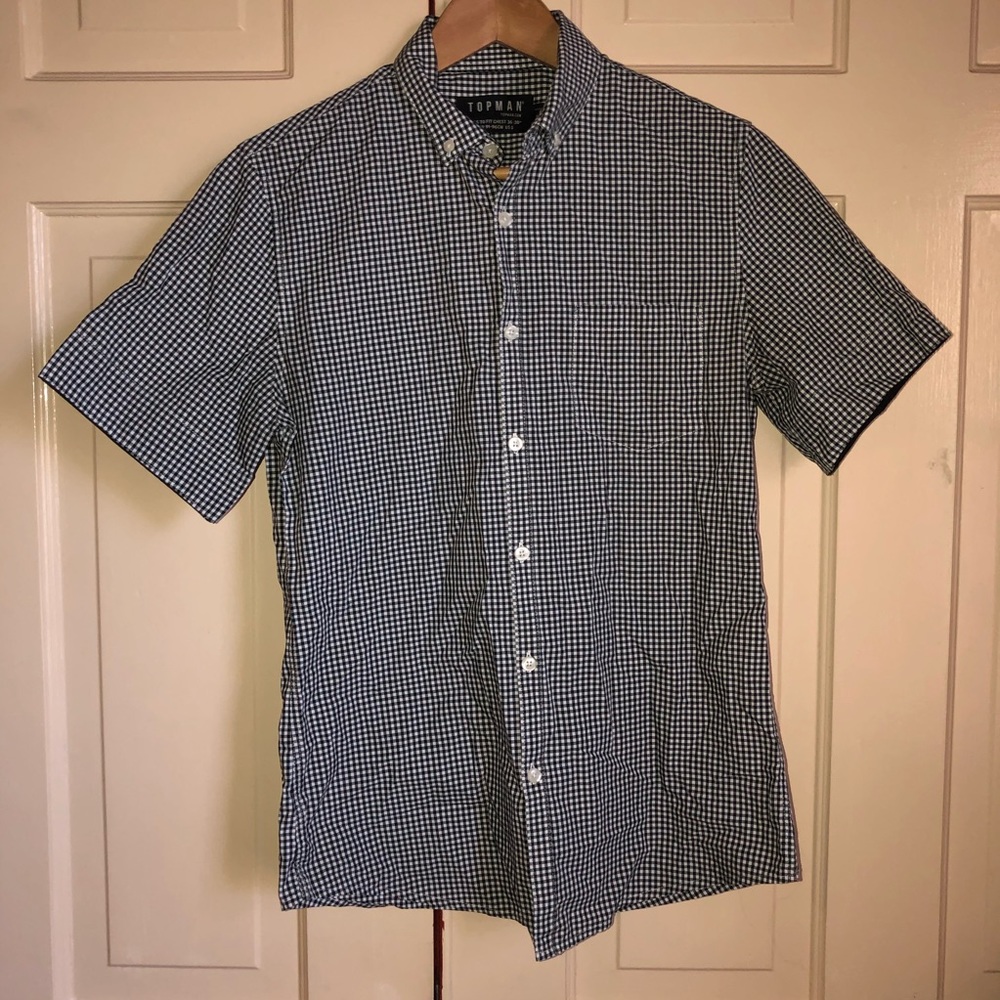 EUC Topman checkered shirt in small